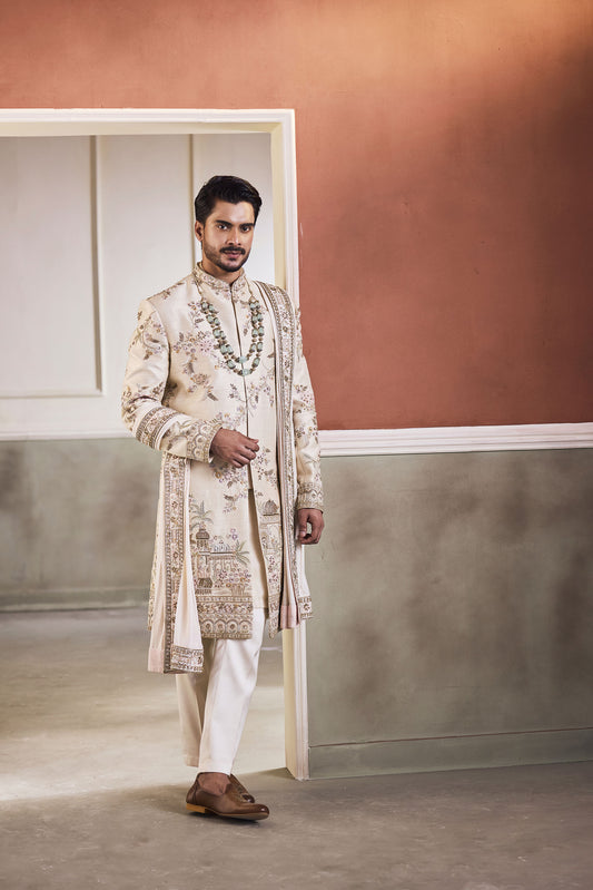 Krishna Sherwani Set
