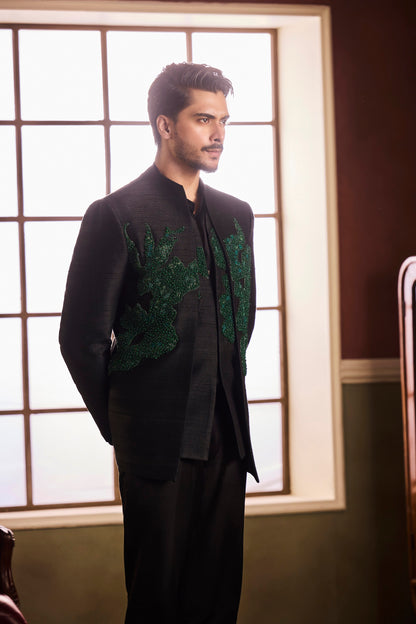 Ayushmaan Green Jacket Set