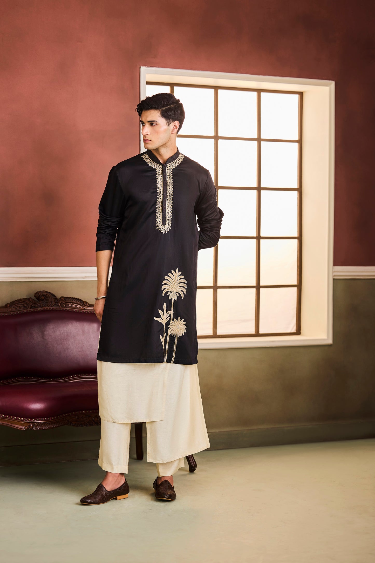 Golden Palm Kurta Set
